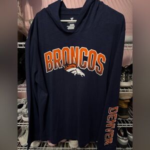 NFL Denver Broncos men’s long sleeve hoodie T-shirt, NWT, Xl